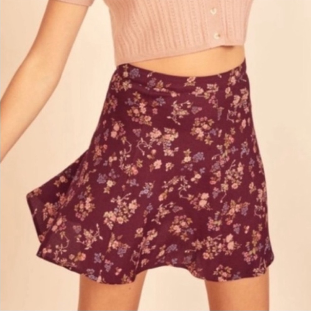 Reformation flounce skirt